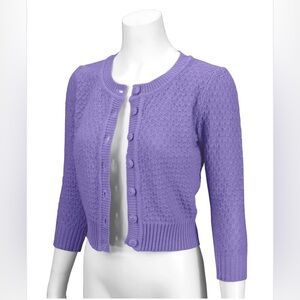 🌷Ye Mak Crop Women's Blueberry Cardigan Sweater